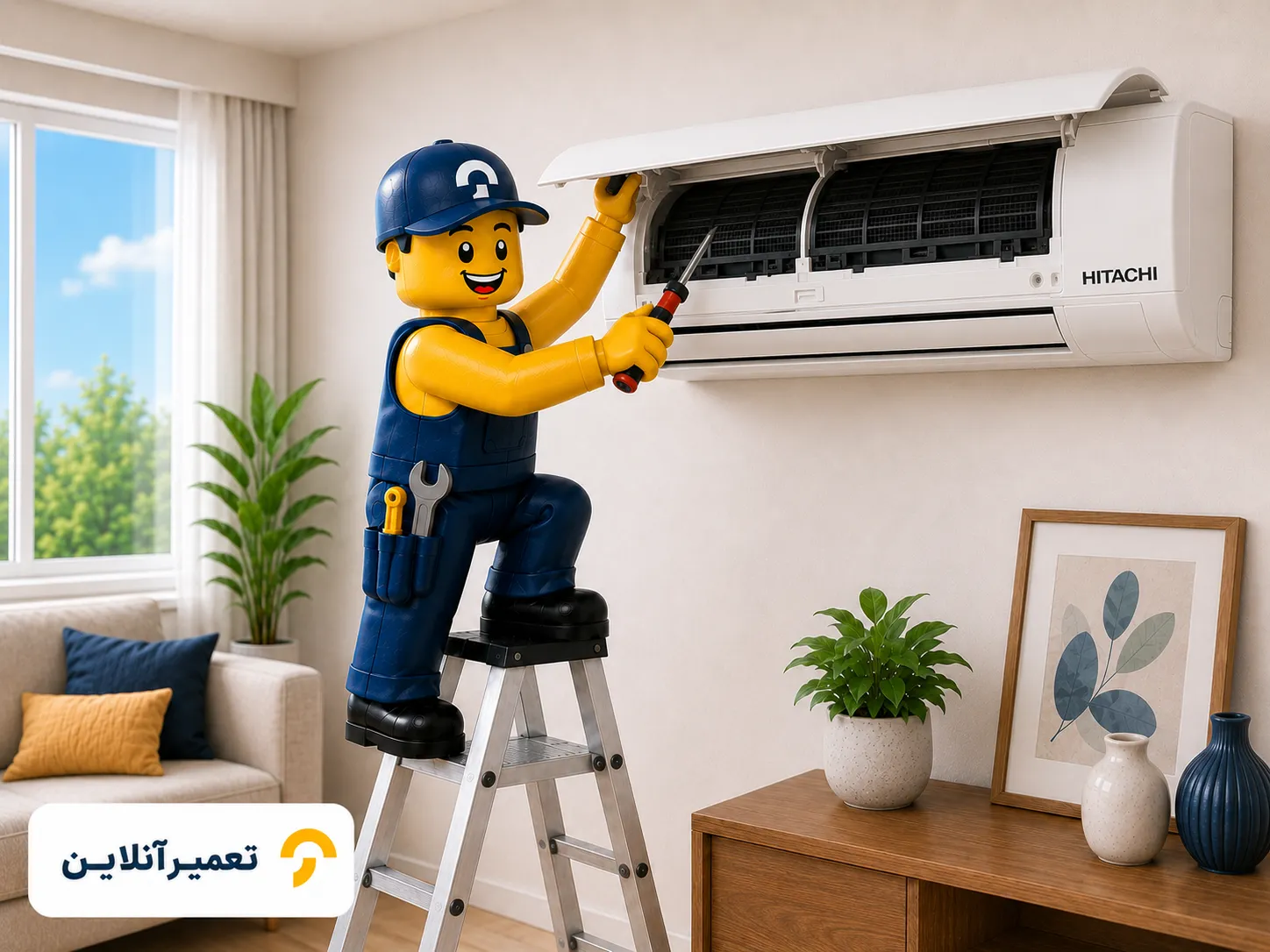 خدمات تعمیر کولر گازی هیتاچی