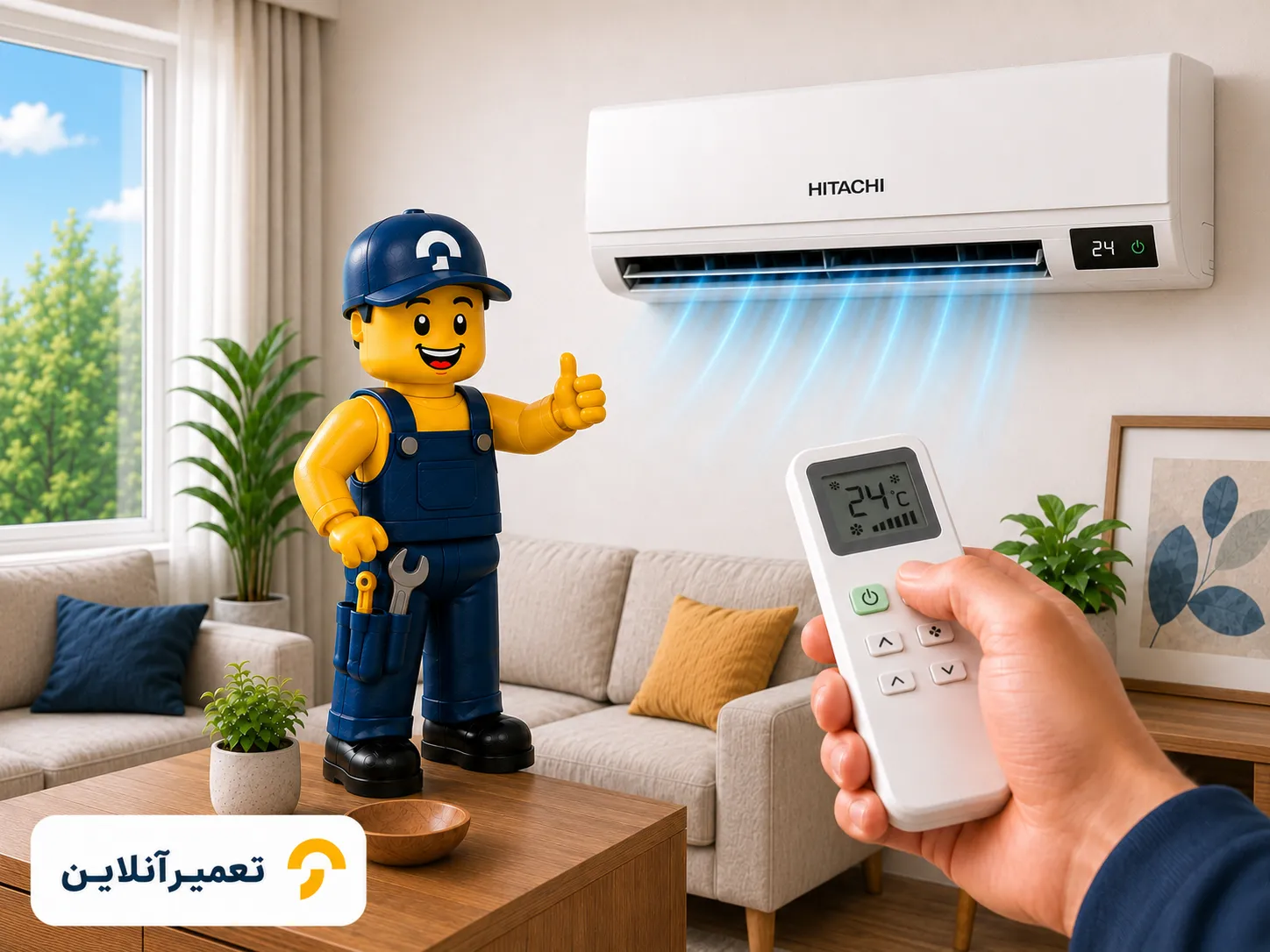 تعمیرات کولر گازی هیتاچی در محل