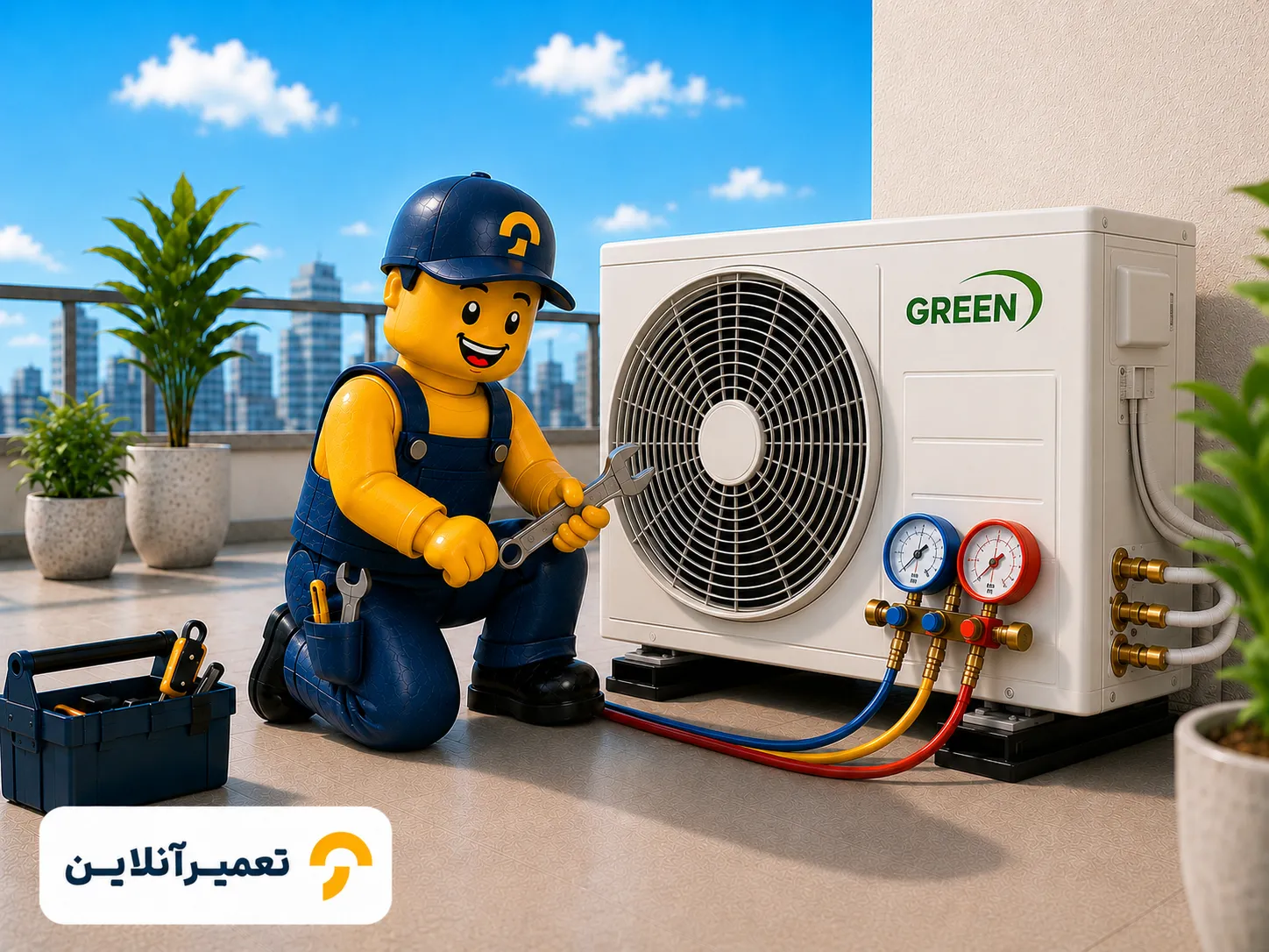 خدمات تعمیر کولر گازی گرین