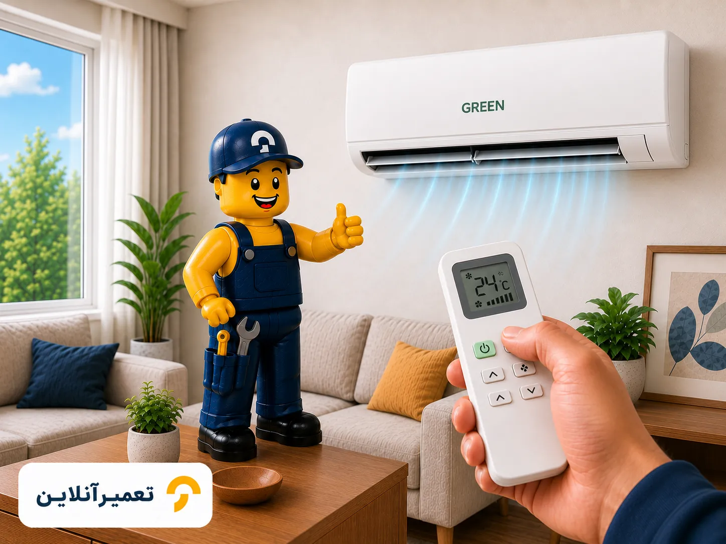 تعمیرات کولر گازی گرین در تعمیرآنلاین