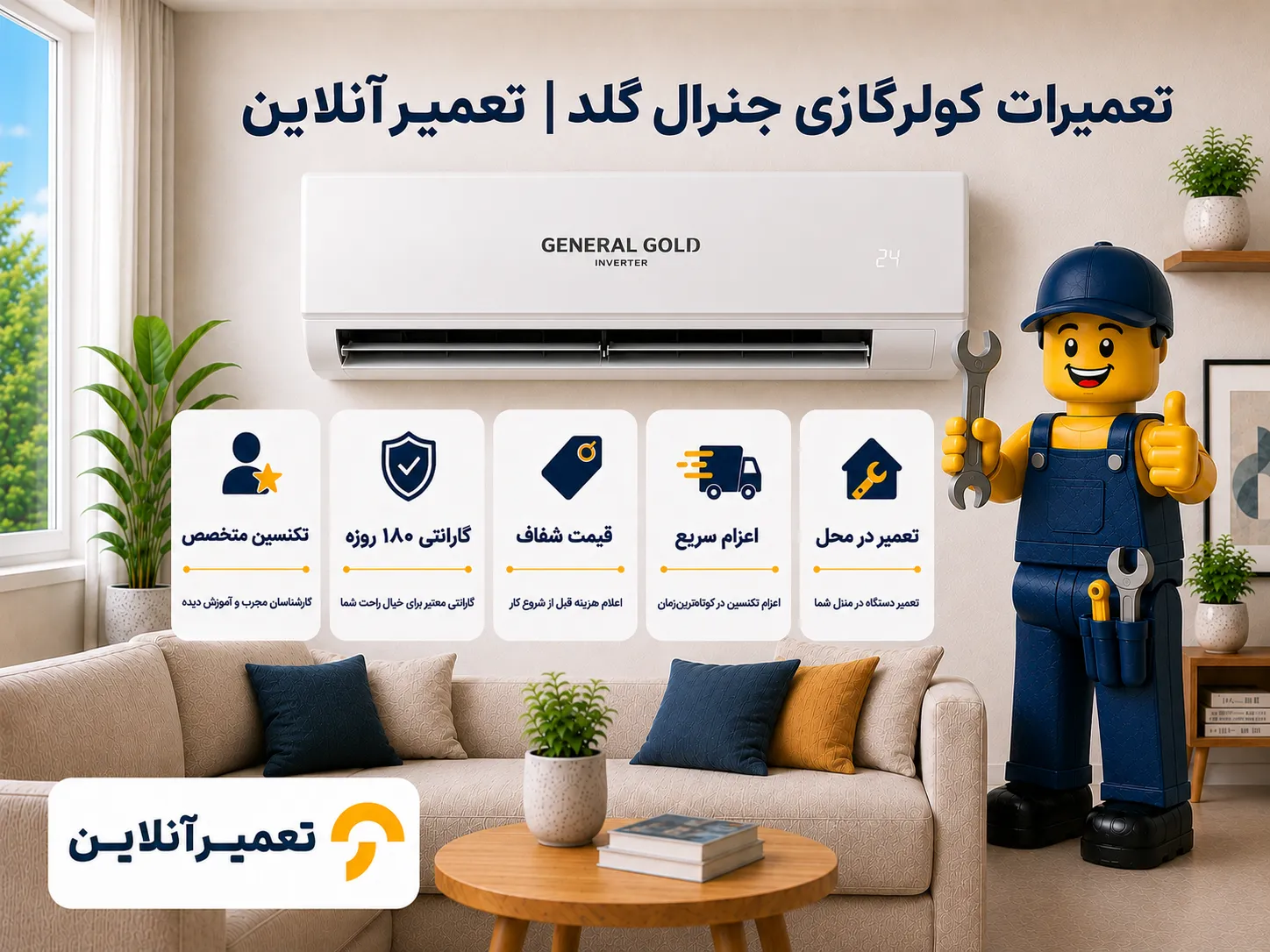 تعمیرات کولر جنرال گلد در تعمیرآنلاین