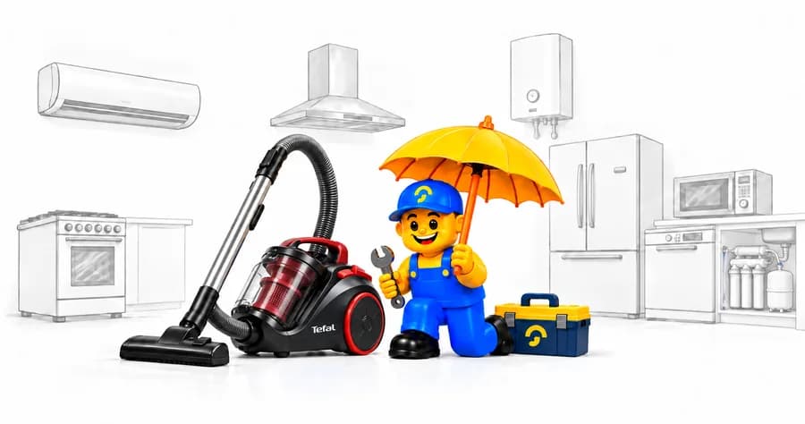 تعمیر جاروبرقی تفال در محل؛ جاروبرقی مخزندار Tefal کنار تعمیرکار تعمیرآنلاین