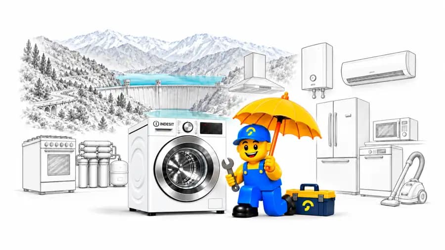 تعمیر لباسشویی ایندزیت در کرج با تعمیرکار تعمیرآنلاین و نمای سد امیرکبیر