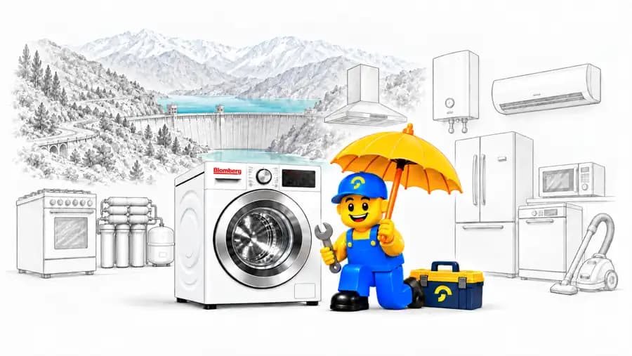 تعمیر لباسشویی بلومبرگ در کرج با تعمیرکار تعمیرآنلاین و نمای سد امیرکبیر