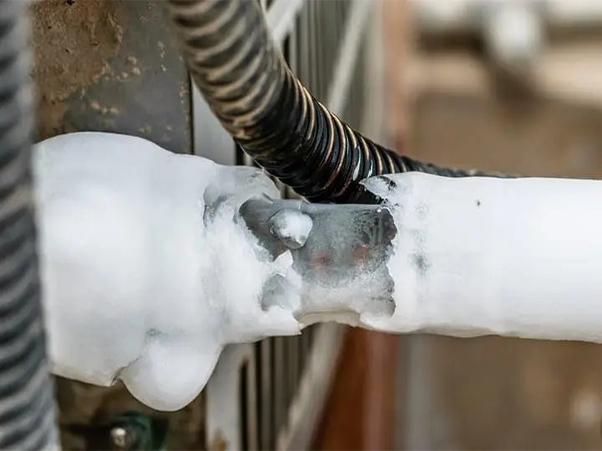 برفک زدن روی لوله های کولر گازی